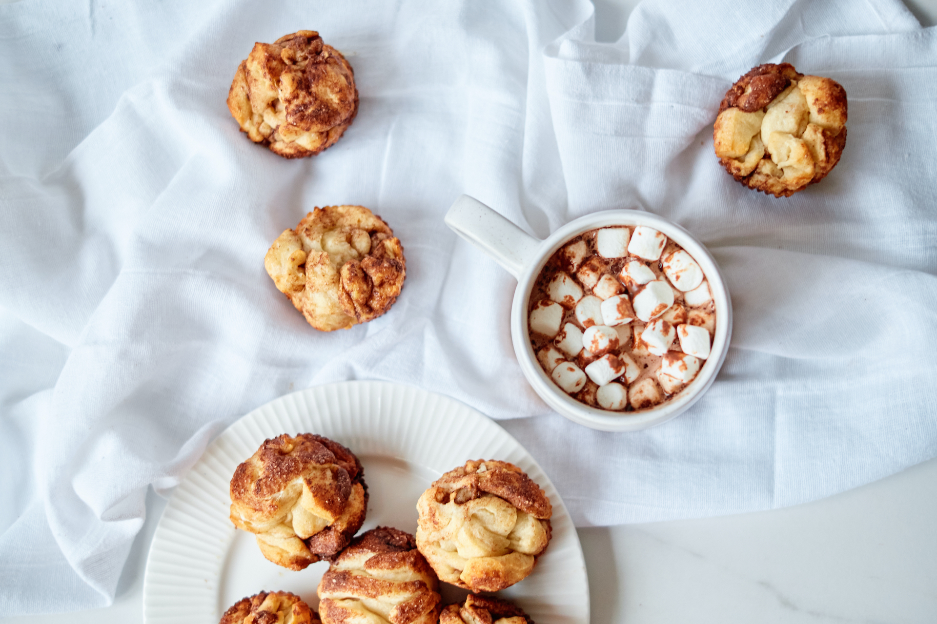 Hot Chocolate Monkey Bread Muffins