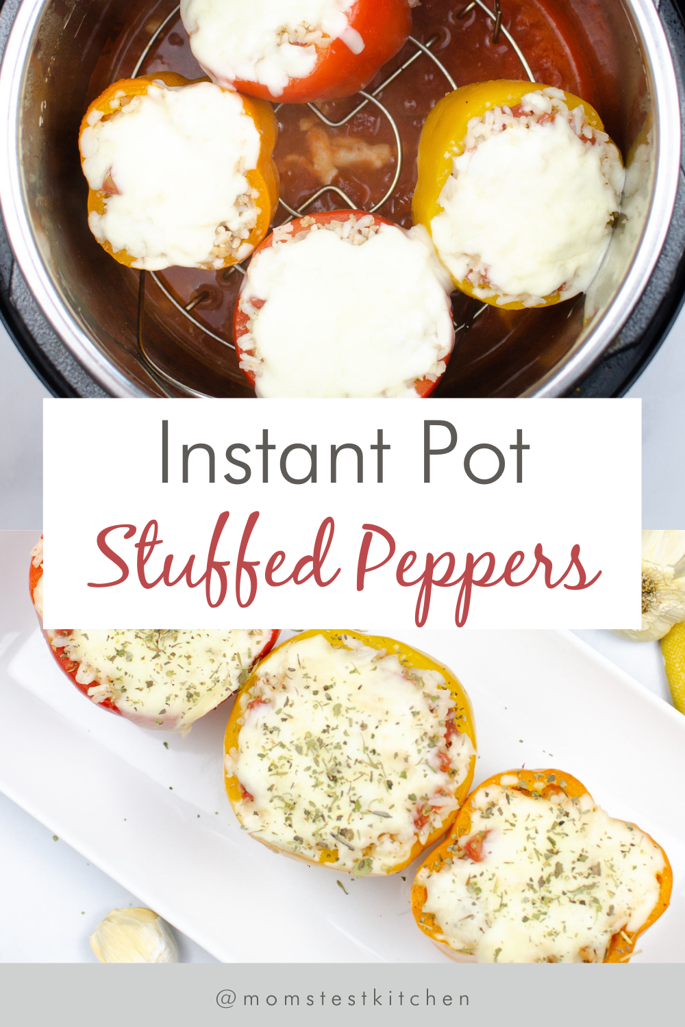Instant Pot Stuffed Peppers are the perfect weeknight meal. Colorful bell peppers are stuffed with a delicious turkey filling packed with big Italian flavor. Easy, tasty comfort food classic!